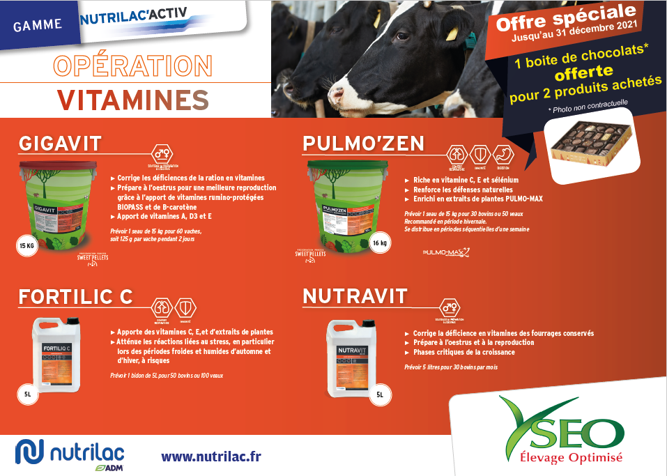Opération Vitamines – Promotion sur les produits NUTRILAC !