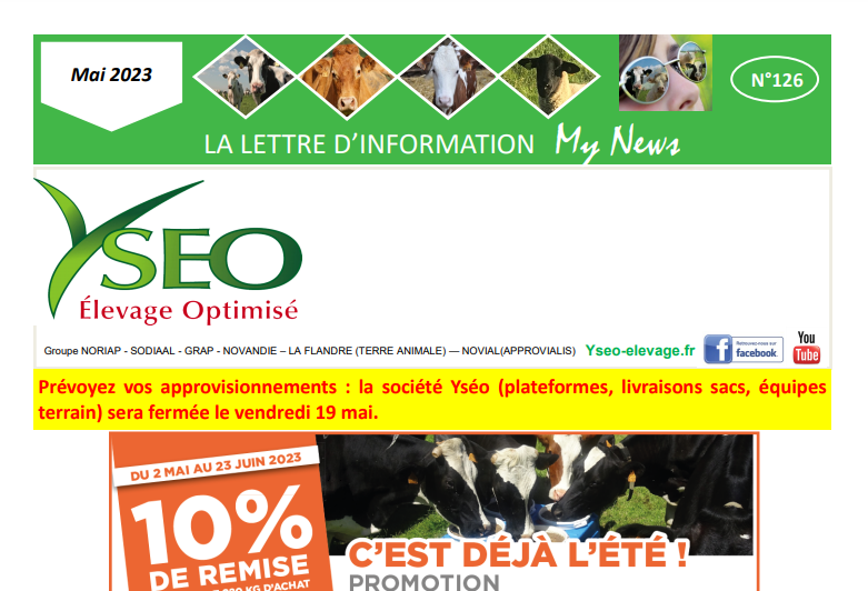MY NEWS – Ma lettre d’information Yséo – N°126