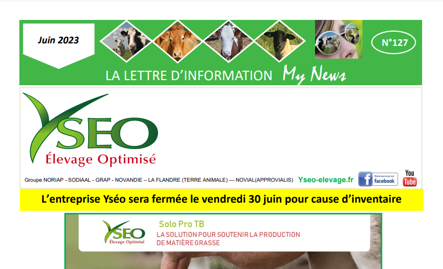 MY NEWS – Ma lettre d’information Yséo – N°127